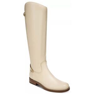 Sam Edelman Penny Leather Ridding Boots Size 6 in Cream Leather NEW